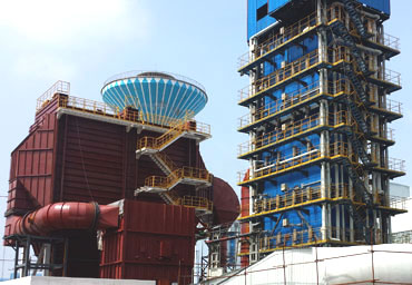 河南洛(luo)陽600t/d玻瓈窰餘(yu)熱髮電(dian)鍋鑪項(xiang)目(mu)